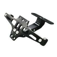 Universal Motorcycle Rear License Plate Mount Holder Aluminum Alloy Bracket Motorcycle Modification Part Accessory Black
