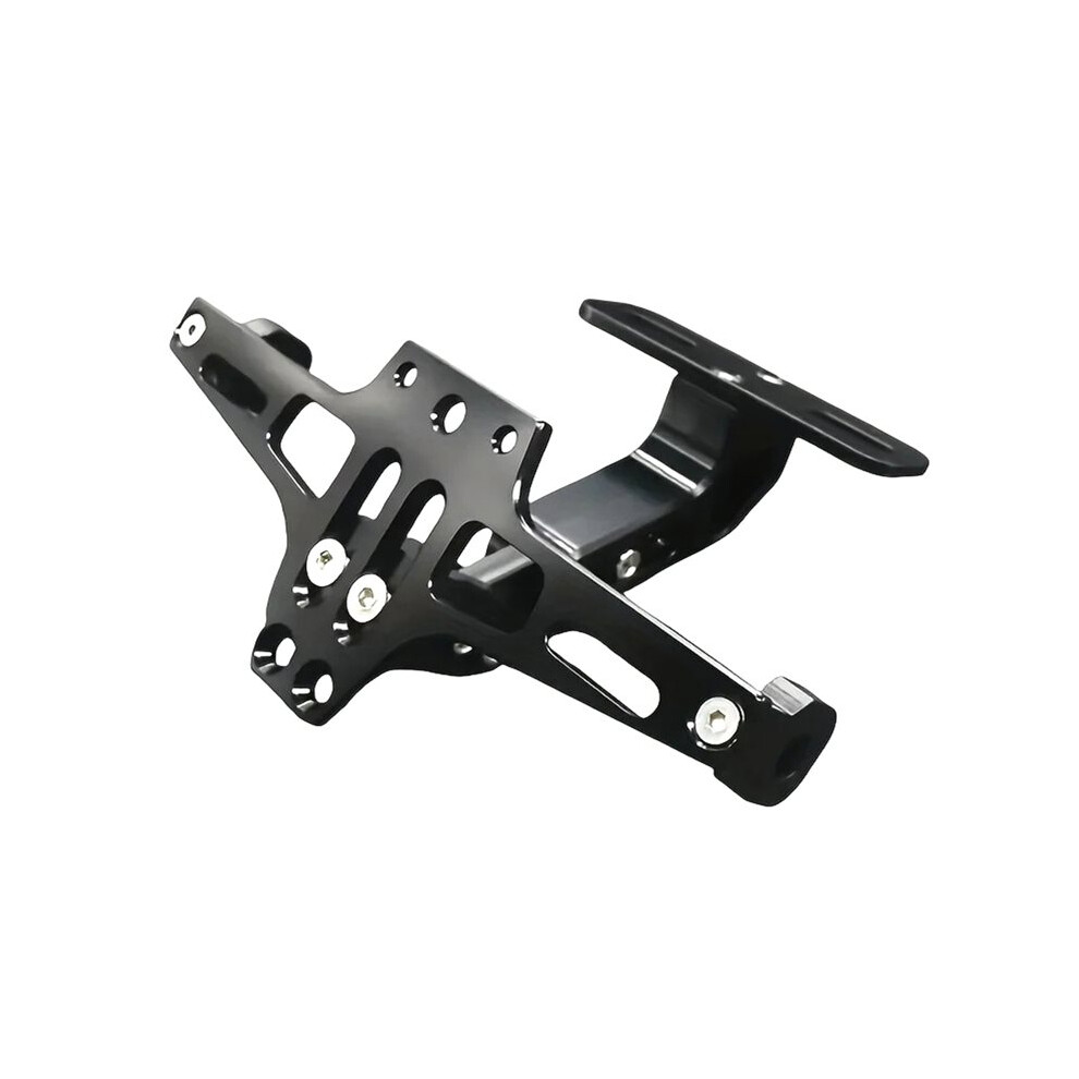 Universal Motorcycle Rear License Plate Mount Holder Aluminum Alloy Bracket Motorcycle Modification Part Accessory Black 6032189843011