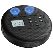Tragbarer CD-Player mit Lautsprechern und Ohrhörern, Wiederaufladbarer CD-Player mit USB-MP3-Player, Discman für das Auto mit Audiokabel