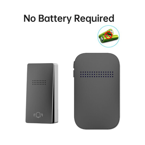 EUR Plug Wireless Doorbell Waterproof Plug Button No Battery Required Ring Bell Chimes Sets Home  Door Bell EU Plug 2
