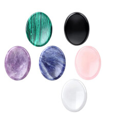 6PCS Thumb Worry Stone for Anxiety Healing Crystals Sets, Hand Carved Crystals and Healing Stones, Meditation Crystal