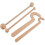 4 Pcs Wooden Pottery Throwing Tools 2 Throwing Stick for Pottery Shaping and 2 Long Handle Tools,Clay Stick,Ceramic Tool 1