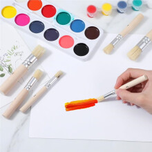 36 Pieces Wooden Stencil Brushes 3 Sizes Natural Stencil Brushes Bristle Wooden Handle Painting Set for Acrylic Painting
