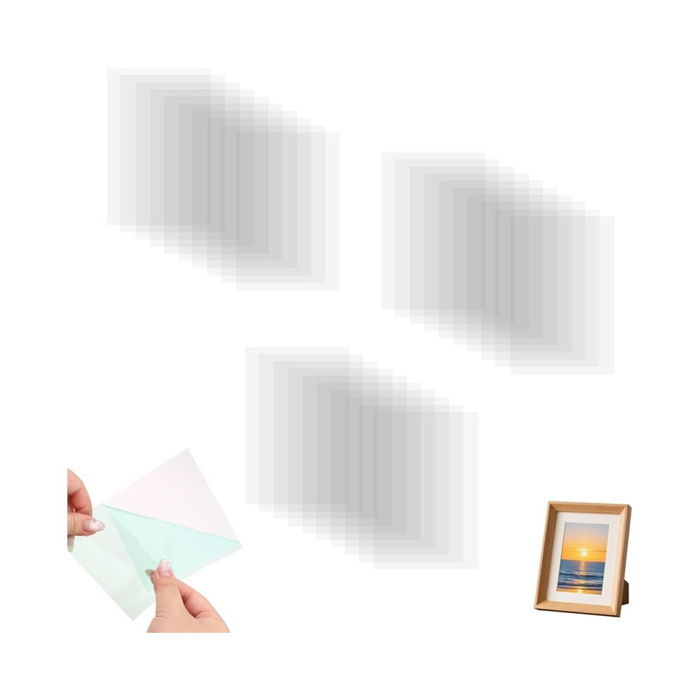 Brecantia Clear Acetate Sheets 30 Pcs Heat Acetate Sheets, Transparent Plastic Sheet, Plastic Film For Diy Crafts