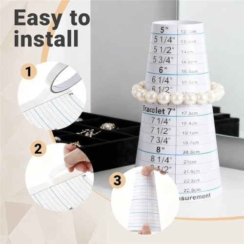 14Pcs Ring Sizer Measuring Tool Kit, RingSizing Mandrel, Ring Sizes Belt, Wiping Cloth, Ring Size Adjuster, Etc. 2