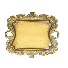 Kleine Goldene Vintage-Schmuckschale, Dekorative Schmuckablage, Ringhalter, Deko-Accessoire, Perfekt für die Heimdekoration.