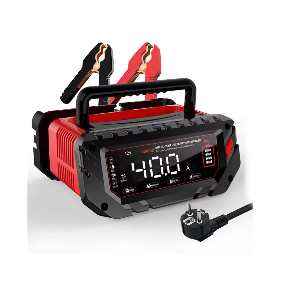 480W Battery Charger For Lithium Lifepo4 Lead-Acid Batteries 6V/12V/24V 40A With Desulfation Eu Plug 4712355558568