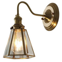 Copper E27 LED Wall Lamp Sconce for Study, Dining Room, and More with Vintage Style Glass Wall Lamp