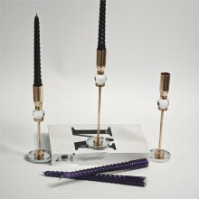 Elegant Glass Candlestick Holder - Transparent Modern Style Centerpiece for Home Decor