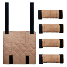 4PC Quilted Bunk Bed Ladder Pads ,10"X10" Thick ,Soft Foot Comfort Mat with Adjustable Straps for Pain Relief,Dorm Room