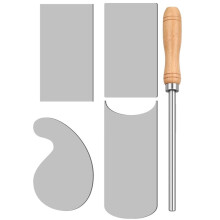 Set di Raschietto per Cartoncino e 4 Raschietti per Mobili per La Lavorazione del Legno, Strumento per La Lucidatura del Legno