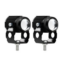 2 Pcs Driving Light with Fan Dual Color Motorcycle Auxiliary Light Nighttime Electric Vehicle Light