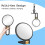 Makeup Magnifying Mirror Travel Hand Mirrors with Handle - Double Side Handheld Mirror with Adjustable Handle/Stand 30x 3
