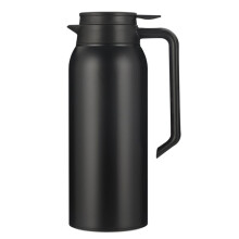 Stainless Steel Kettle 1.5L Capacity Double Wall Vacuum Insulated Flask Portable Travel Coffee Pot Hot Water Jug Black