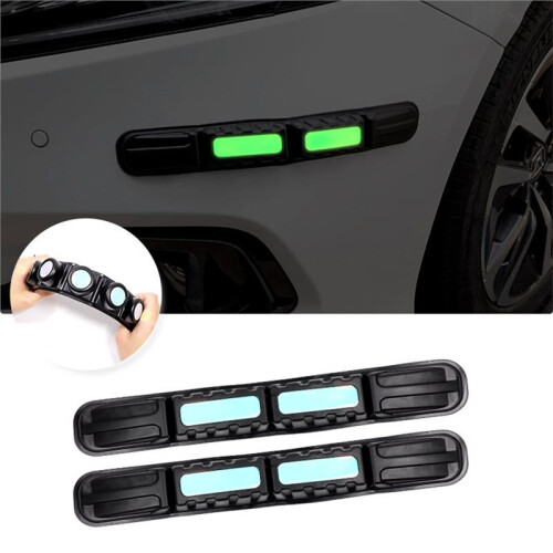 Anti-Collision Patch Bumper Guard Strip 9.6" X 0.45" Universal Reflective Car Door  Guards 2 PCS 2