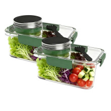 Lonchera Estilo MasonJar Mejorada y Hermética, Recipiente Portátil para Ensaladas, Ideal para Almuerzos, Viajes y Oficina (Caja de 2 Unidades)