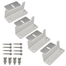 4 Soportes Z para Paneles Solares, Kit de Tornillos de Aleación de Aluminio para Montaje de Paneles Fotovoltaicos, para Techos de Casas Rodantes,