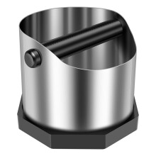 Espresso Knock Box,Coffee Grounds Bin 1600 Ml Stainless Steel Espresso Grounds Boxes,Coffee Waste Container Silver