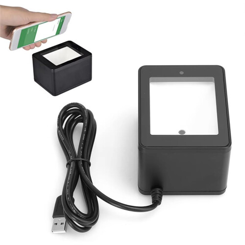 New Desktop Barcode Scanner QR Code Scanning Platform Supermarket Mobile Payment YHD‑9800 Barcode Scanner 2
