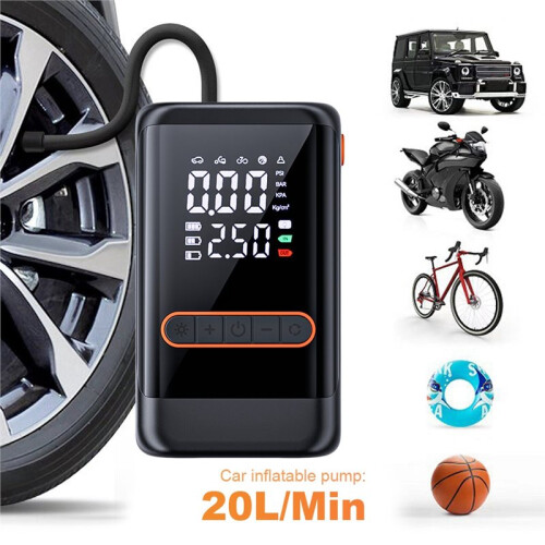 Portable Air Compressor Wireless Tire Inflator USB Rechargeable with LED Display 2