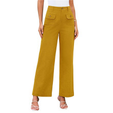 Damen-Cargohose für Business und Freizeit mit Taschen Gelb L