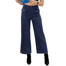Damen-Cargohose für Business und Freizeit mit Taschen Marineblau XXL