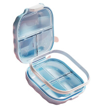 Portable Medicine Box Daily Pill Organizer Three Meals Home Use Carry- Weekly Seven Days Pill Container