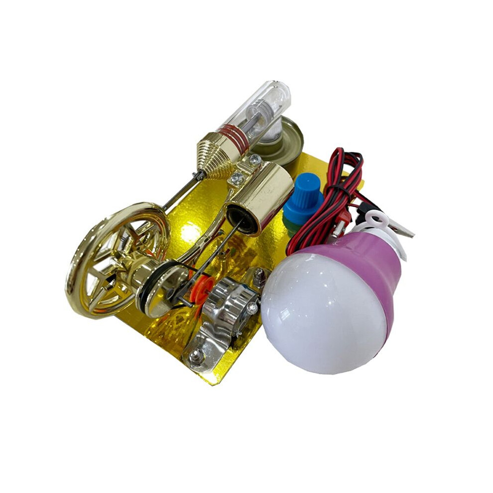 Hot Air Stirling Engine Model Generator Engine Physics Experiment Science Toy Educational Science Toy Gold 6033939253579