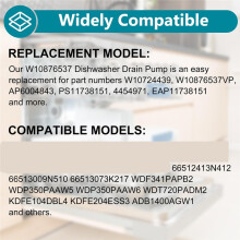 W10724439 W10876537 W10348269 Dishwasher Drain Pump Motor for WDT720PADM2 WDT720PADM1