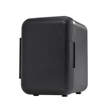 4L Car Refrigerator Medication Multifunction Portable Refrigerator Desktop Cosmetics Refrigerators Cold/Heat Black