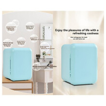 Frigorifero per Auto da 4 Litri, Frigorifero Portatile Multifunzione per Medicinali, Frigorifero da Tavolo per Cosmetici, Freddo/Caldo, Blu
