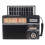 Retro All-Band Radio with Wireless Audio Connectivity Solar Multi-Mode Charging Long-Lasting Battery Multiple  Mode 2