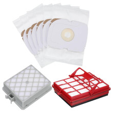 Style P HEPA Vacuum Bag and Filter Bundle for Aerus Lux Guardian Platinum Canister Vacuum Cleaner Filter W/ 6 Dust Bags