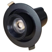 Stretchable LED Recessed Downlight 12W Aluminum Round COB Ceiling Extendable Adjust Spot Light for Indoor Room Black
