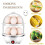 Electric Egg Cooker Automatic Steamer Double Layer Multi Function Breakfast Machine Appliance for Boiling Poaching EU 6
