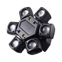 LED Moving  RGBW 4in1  Six Arm  Strobe Light Yellow Flash Lighting 512 Remote Control Stage Effect US Plug