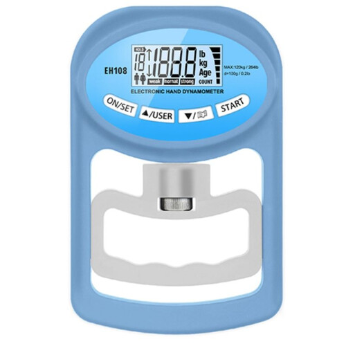Grip Strength Tester 265Lbs/120Kg Digital Hand Dynamometer Grip Strength Meter USB LCD Screen,