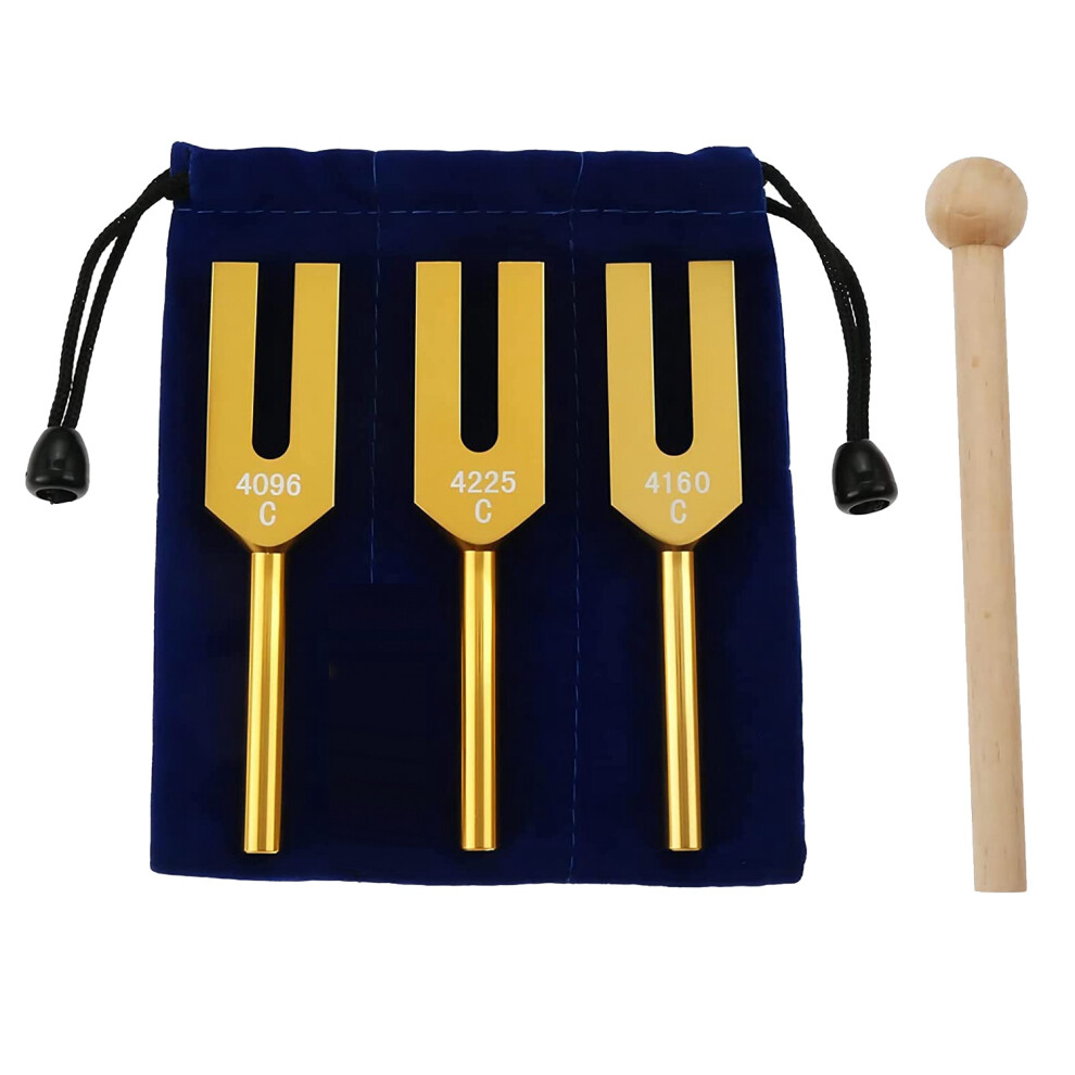 Photos - Yoga Aluminum Alloy Tuning Forks Set - 4096Hz 4160Hz 4225Hz for Nervous System Testing Sound Healing Therapy Health Care