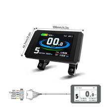 KT Electric Bike LCD Display 72V LCD8H Display SM Connector Electric Bike Bicycle Display for Electric Bike Kit
