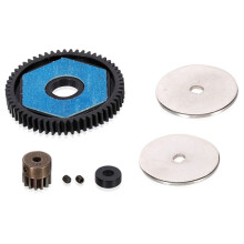 56T Spur Gear 13T Motor Gear Caja de Cambios Juego de Engranajes de TransmisióN para 1/10 RC Crawler Car Axial SCX10 SCX10 II Piezas de Mejora