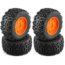 4Pcs 170mm 1/7 1/8  Stunt Truck Tire 12/14/17mm Wheel Hex for  Sledge ARRMA KRATON Outcast  HSP,3