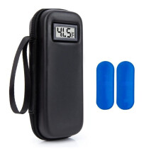 Insulin Cooler Travel Case with Temperature Display, Diabetes Travel Case with 2 Reusable Ice Packs for Diabetes Care