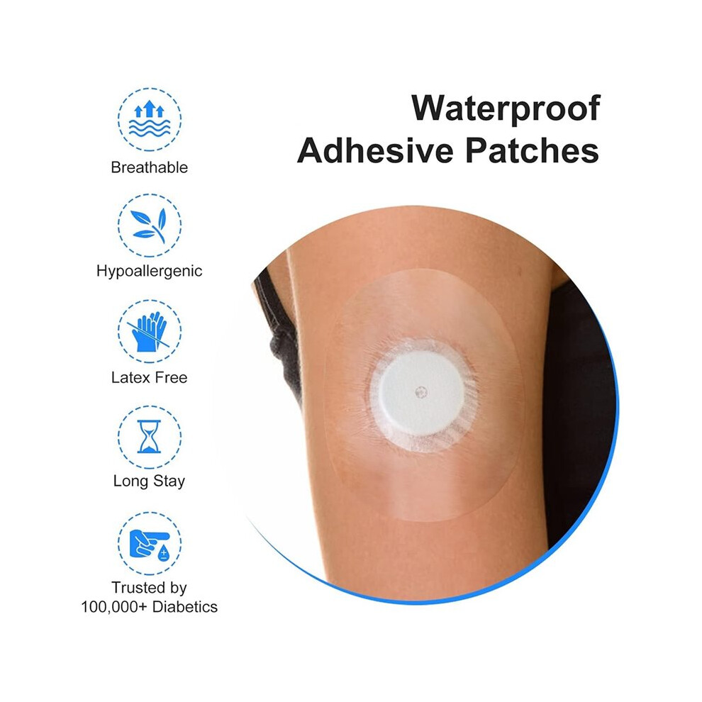 120 Pack Shower Waterproof Patch Transparent Adhesive Patches Waterproof CGM Sensor Covers Protectors
