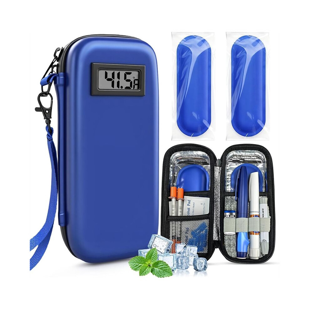 Insulin Cooler Travel Case,Diabetic Cooler for Travel with Temperature Display, Diabetes Travel Case for Insulin Pens