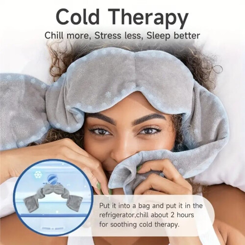 Weighted Eye Sleep Mask for Light Blocking Travel Eye Blindfold for Relaxation Gravity Sleep Patchs Gray 2