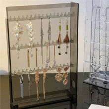 Transparent Plastic Jewelry Storage Rack Necklace Bracelet Box Dust-Proof Earrings Stud Jewelry Rack Earring Storage Box