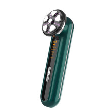 Microstroom Gezichtsapparaat Gezichtsliftmachine Nek Huid Draai Massager LED Lichttherapie Trillingen Schoonheidstool Groen