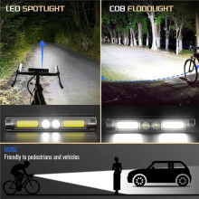 Bike Lights for Night Riding, Rechargeable Bike Headlight with Hook,Waterproof Bike Headlight for Mountain Off-Road Bike