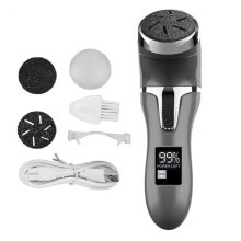 Kit per Pedicure Portatile Ricaricabile Impermeabile per La Cura Dei Piedi, Rimozione Della Pelle Morta, 3 Testine, 2 Velocità, Rimozione Dei Calli