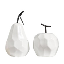 Statue de Fruits en Céramique Blanche, Sculpture de Fruits Moderne et Minimaliste, Ornements pour Bibliothèque, Maison, Fête de Mariage